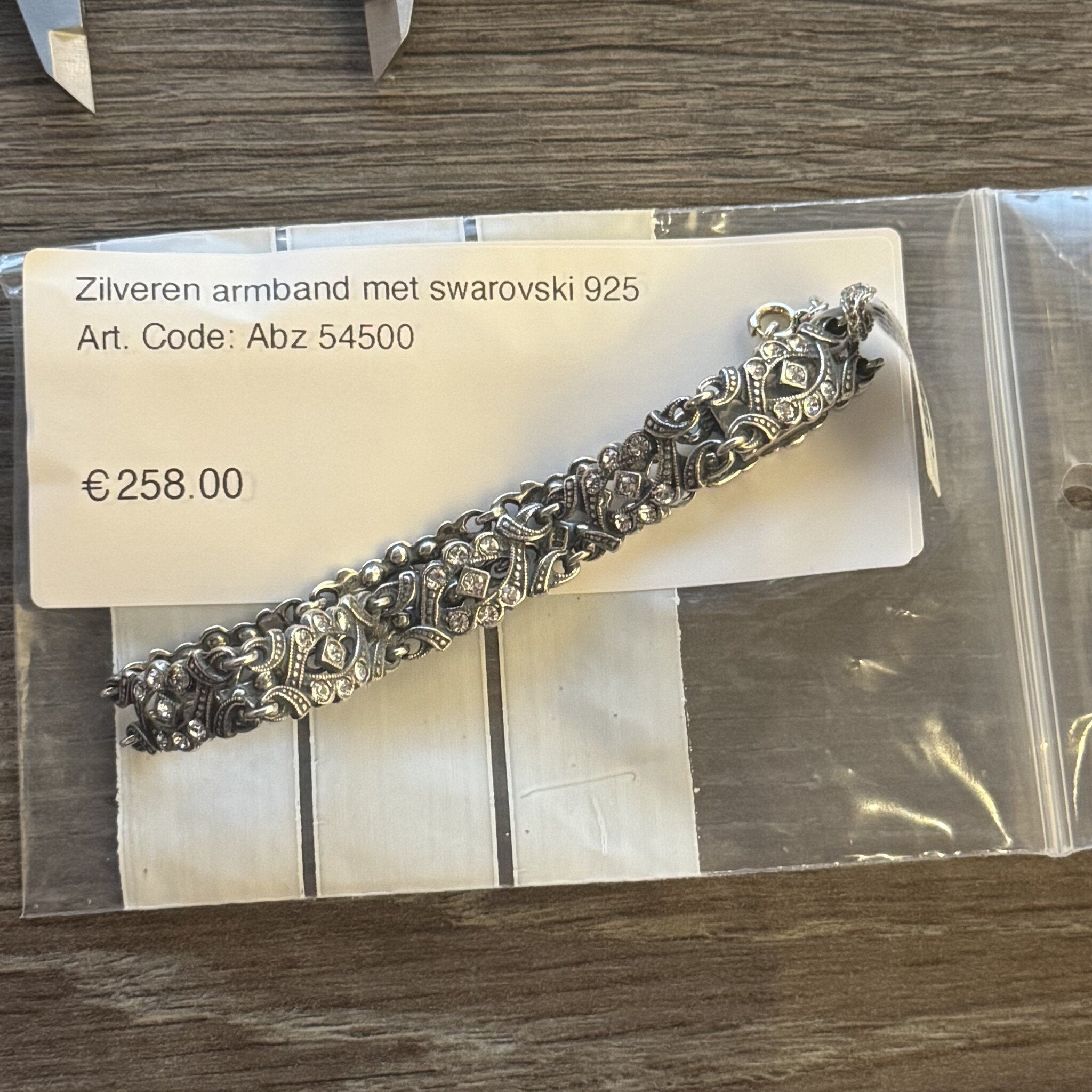 Vintage Sterling Silver Bracelet with Swarovski